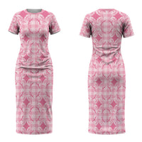 Alaka Hawaii Iwa Bird Palaka Motifs Couples Matching Short Sleeve Bodycon Dress and Hawaiian Shirt LT14 - Polynesian Pride