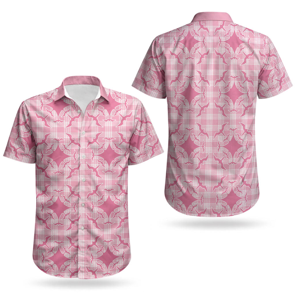 Alaka Hawaii Iwa Bird Palaka Motifs Couples Matching Tank Maxi Dress and Hawaiian Shirt LT14 - Polynesian Pride