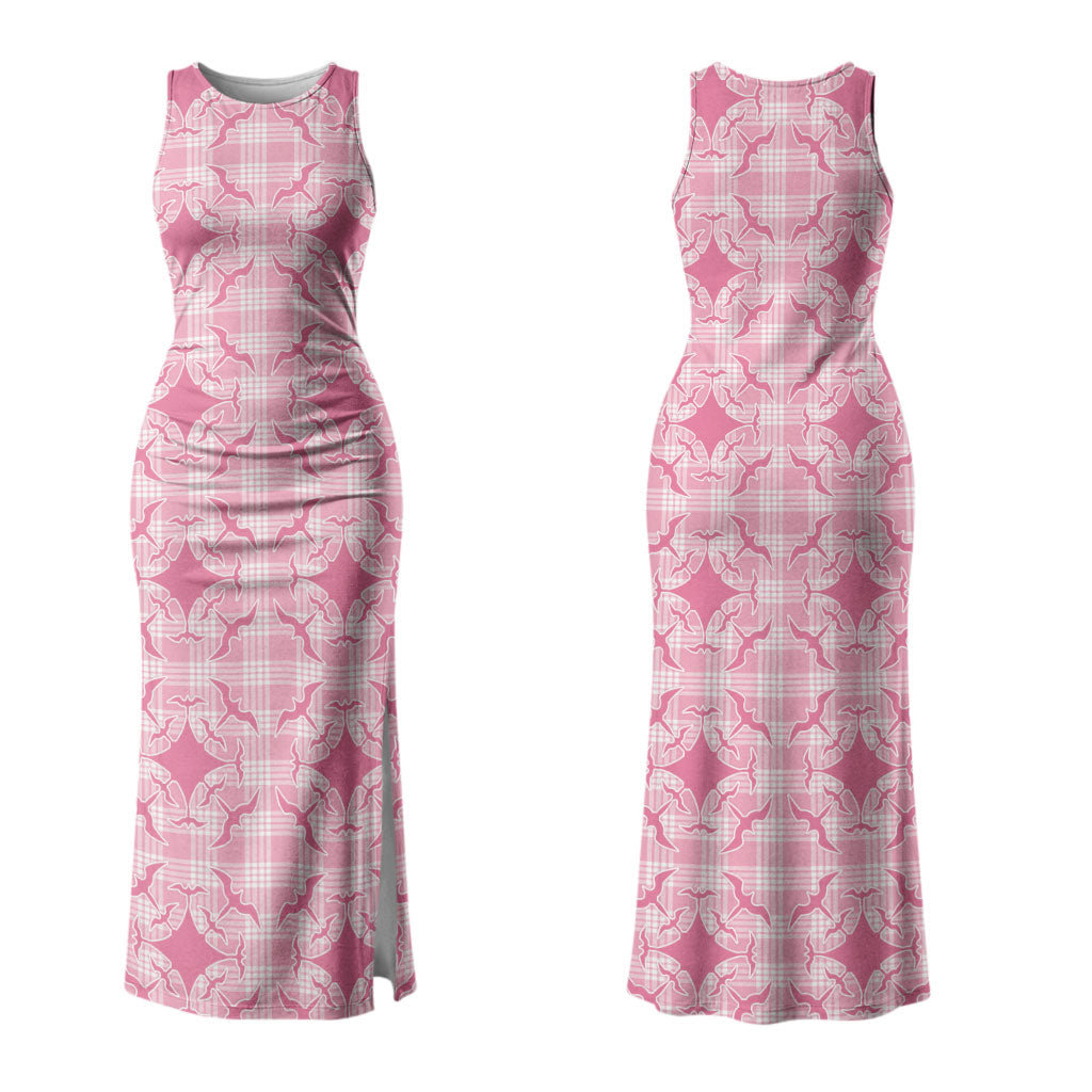 Alaka Hawaii Iwa Bird Palaka Motifs Couples Matching Tank Maxi Dress and Hawaiian Shirt LT14 - Polynesian Pride
