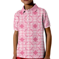 Alaka Hawaii Iwa Bird Palaka Motifs Kid Polo Shirt LT14 Kid Pink - Polynesian Pride