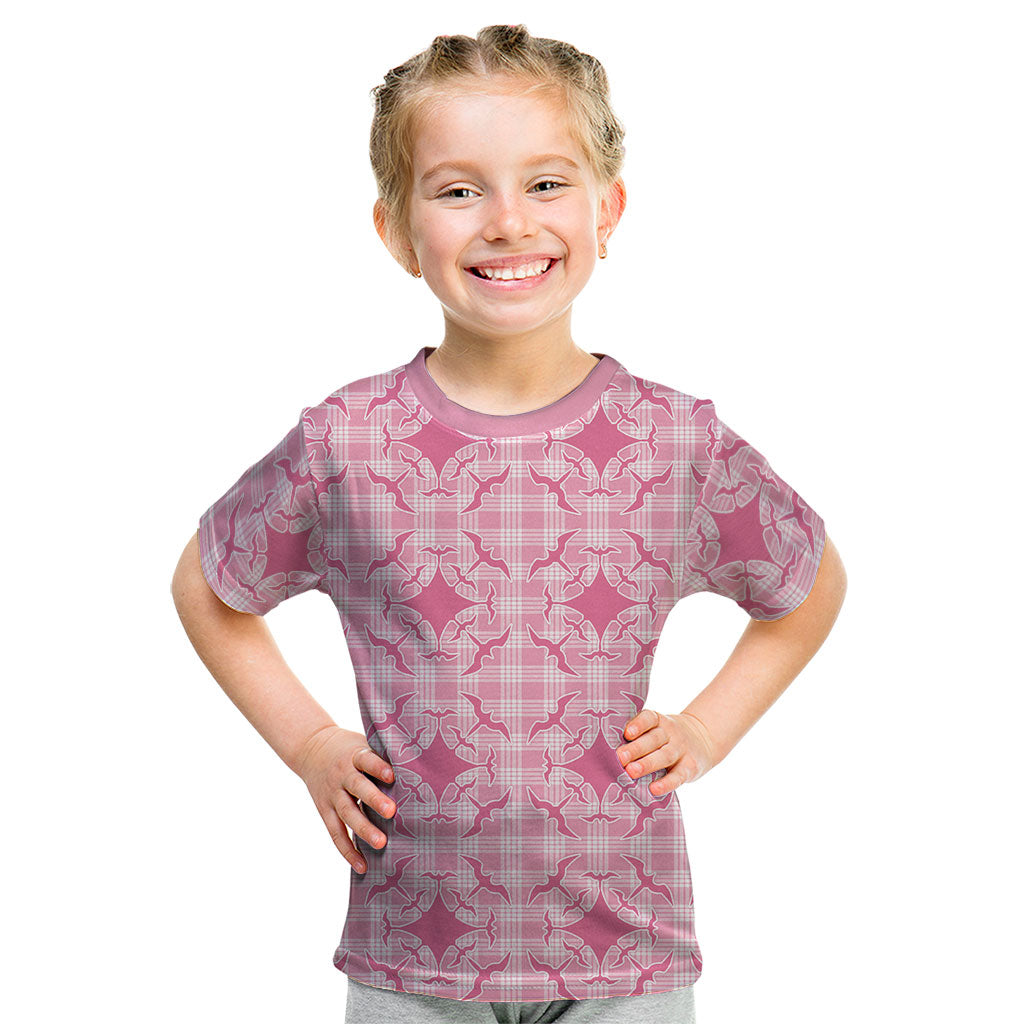 Alaka Hawaii Iwa Bird Palaka Motifs Kid T Shirt LT14 Pink - Polynesian Pride