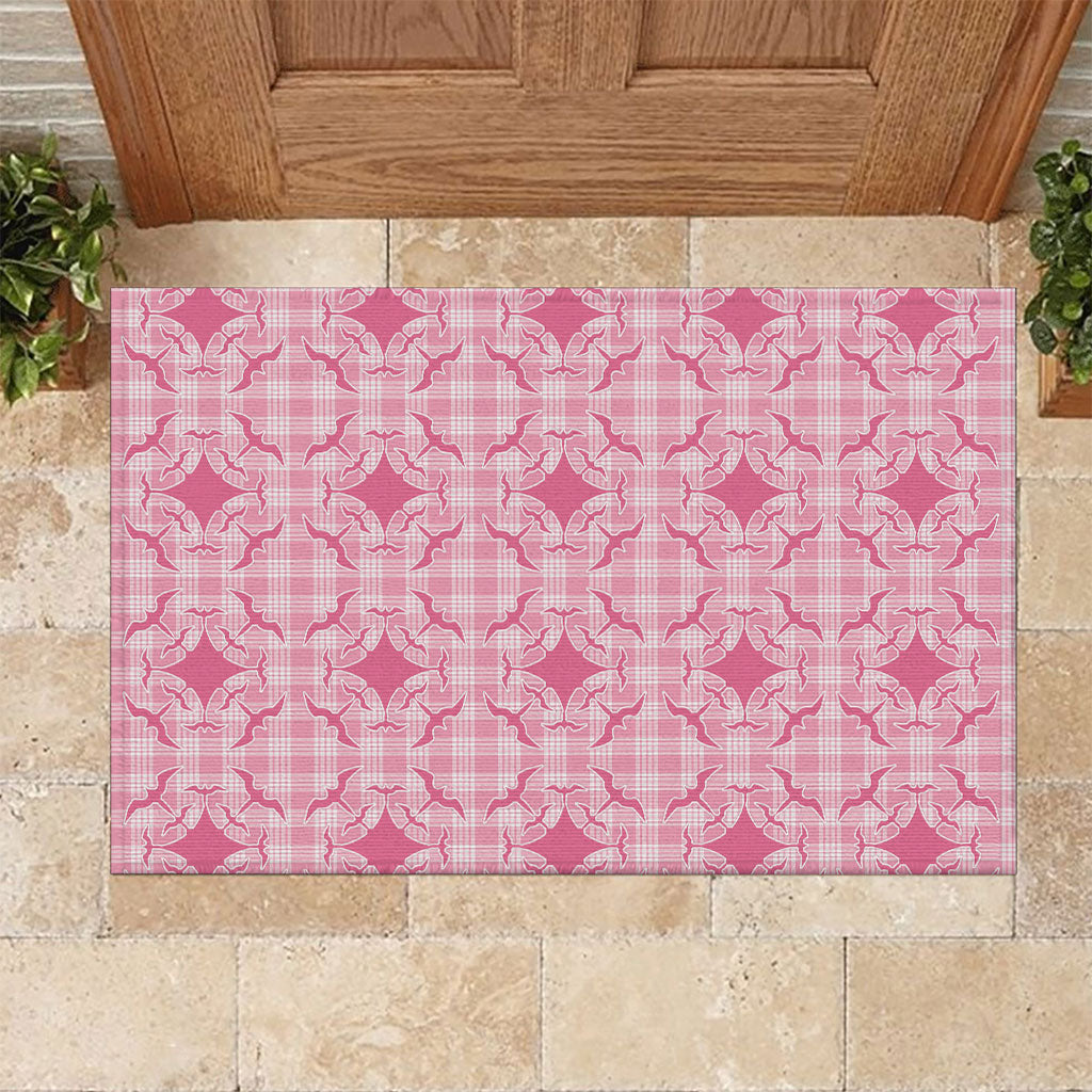 Alaka Hawaii Iwa Bird Palaka Motifs Rubber Doormat