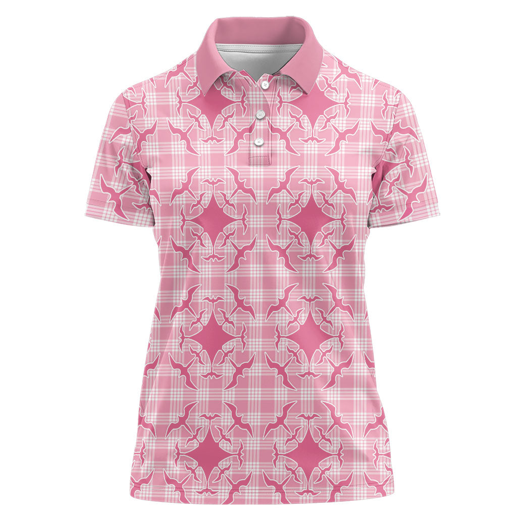 Alaka Hawaii Iwa Bird Palaka Motifs Women Polo Shirt