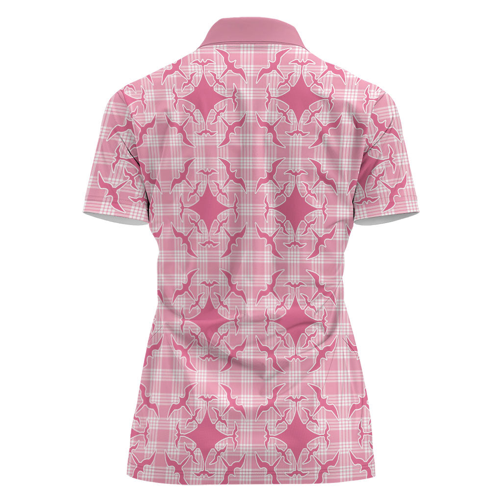 Alaka Hawaii Iwa Bird Palaka Motifs Women Polo Shirt LT14 - Polynesian Pride