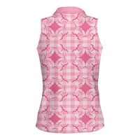 Alaka Hawaii Iwa Bird Palaka Motifs Women Sleeveless Polo Shirt LT14 - Polynesian Pride