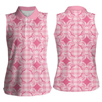 Alaka Hawaii Iwa Bird Palaka Motifs Women Sleeveless Polo Shirt LT14 - Polynesian Pride
