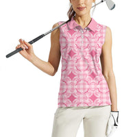 Alaka Hawaii Iwa Bird Palaka Motifs Women Sleeveless Polo Shirt LT14 - Polynesian Pride