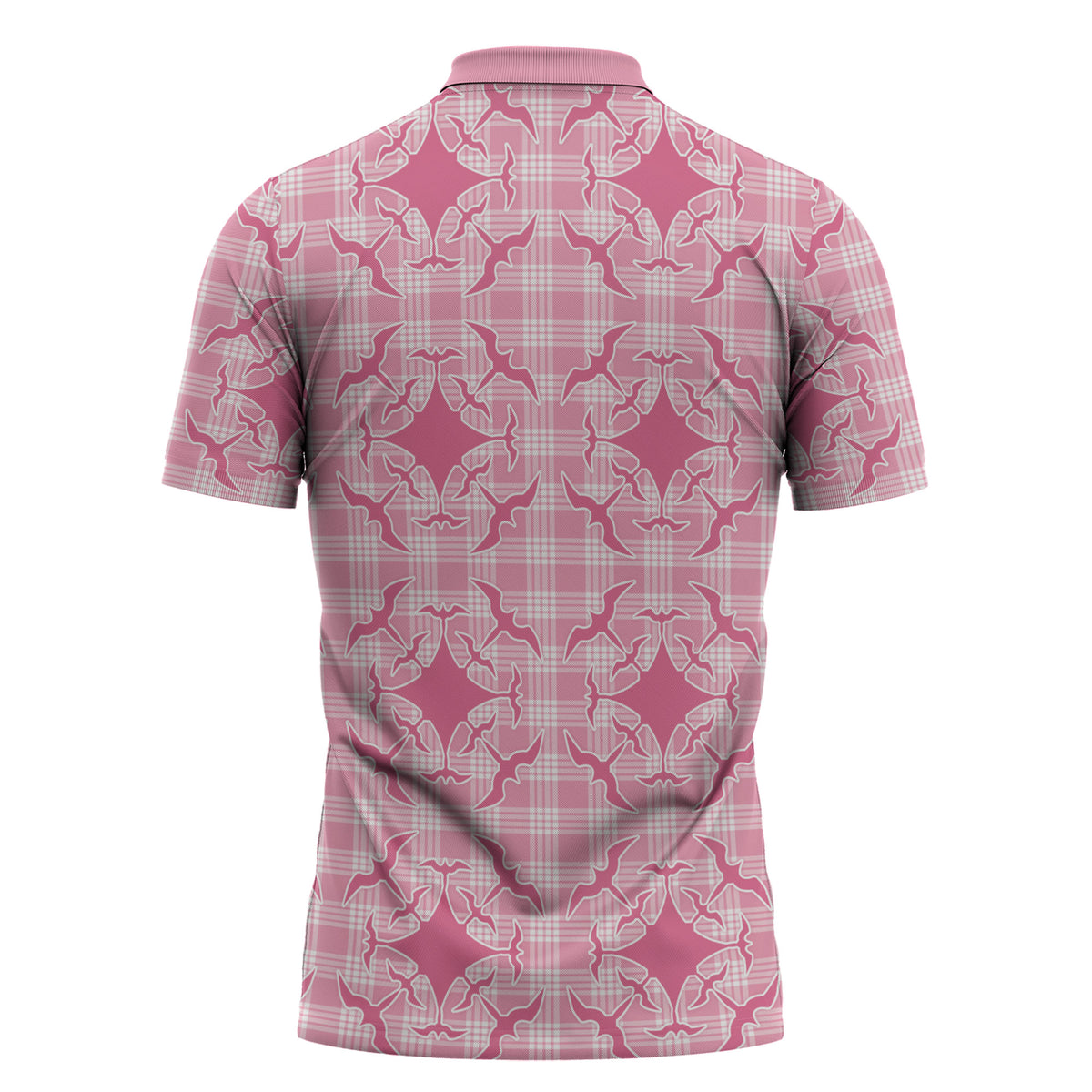 Alaka Hawaii Iwa Bird Palaka Motifs Zipper Polo Shirt LT14 - Polynesian Pride