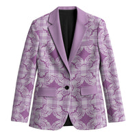 Poni Hawaii Iwa Bird Palaka Motifs Blazer LT14 Unisex Purple - Polynesian Pride