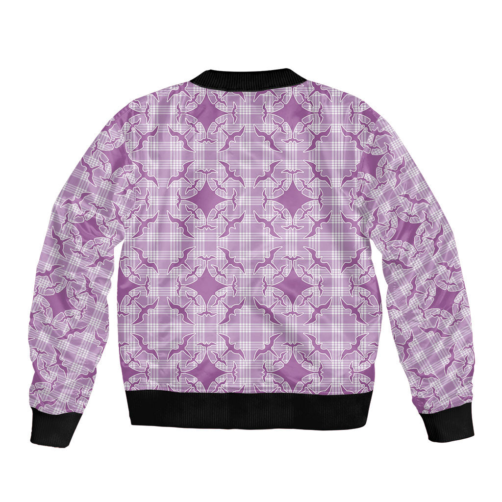 Poni Hawaii Iwa Bird Palaka Motifs Bomber Jacket LT14 - Polynesian Pride