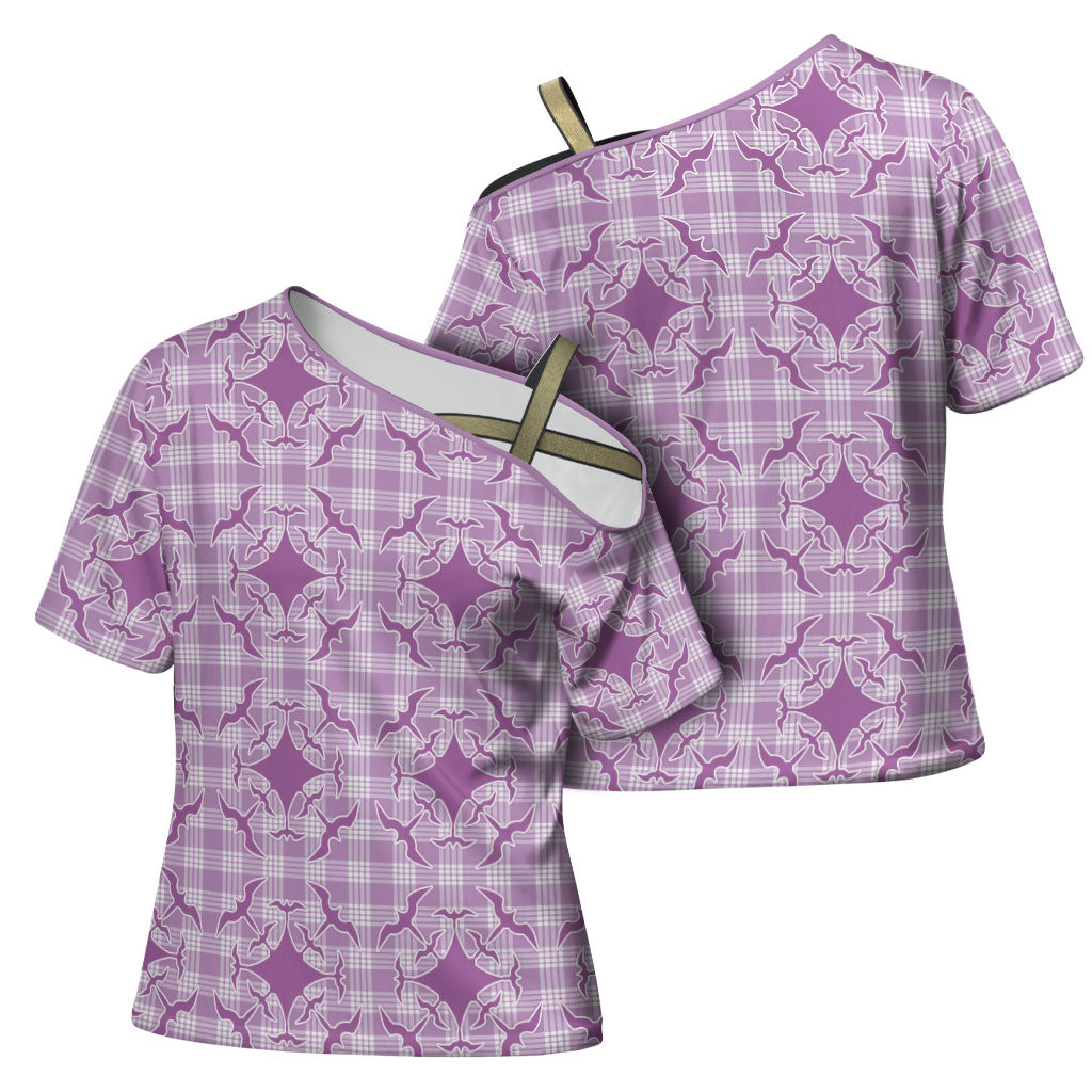 Poni Hawaii Iwa Bird Palaka Motifs Cross Shoulder Shirt LT14 - Polynesian Pride