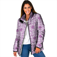 Poni Hawaii Iwa Bird Palaka Motifs Padded Jacket LT14 Women Purple - Polynesian Pride
