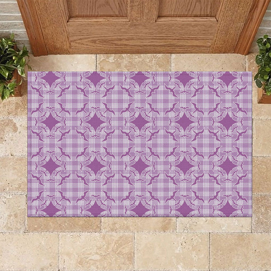 Poni Hawaii Iwa Bird Palaka Motifs Rubber Doormat
