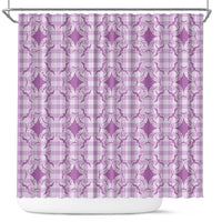 Poni Hawaii Iwa Bird Palaka Motifs Shower Curtain LT14 Purple - Polynesian Pride