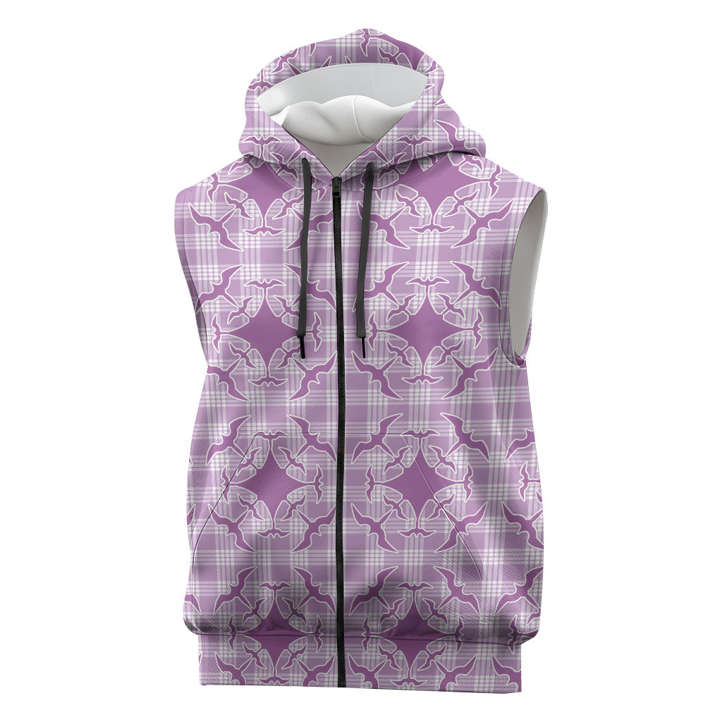 Poni Hawaii Iwa Bird Palaka Motifs Sleeveless Zip Hoodie