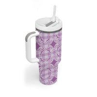 Poni Hawaii Iwa Bird Palaka Motifs Tumbler With Handle LT14 - Polynesian Pride