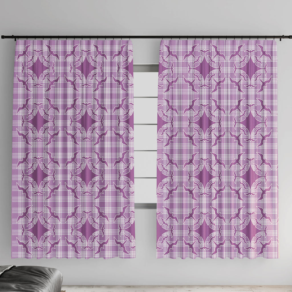 Poni Hawaii Iwa Bird Palaka Motifs Window Curtain