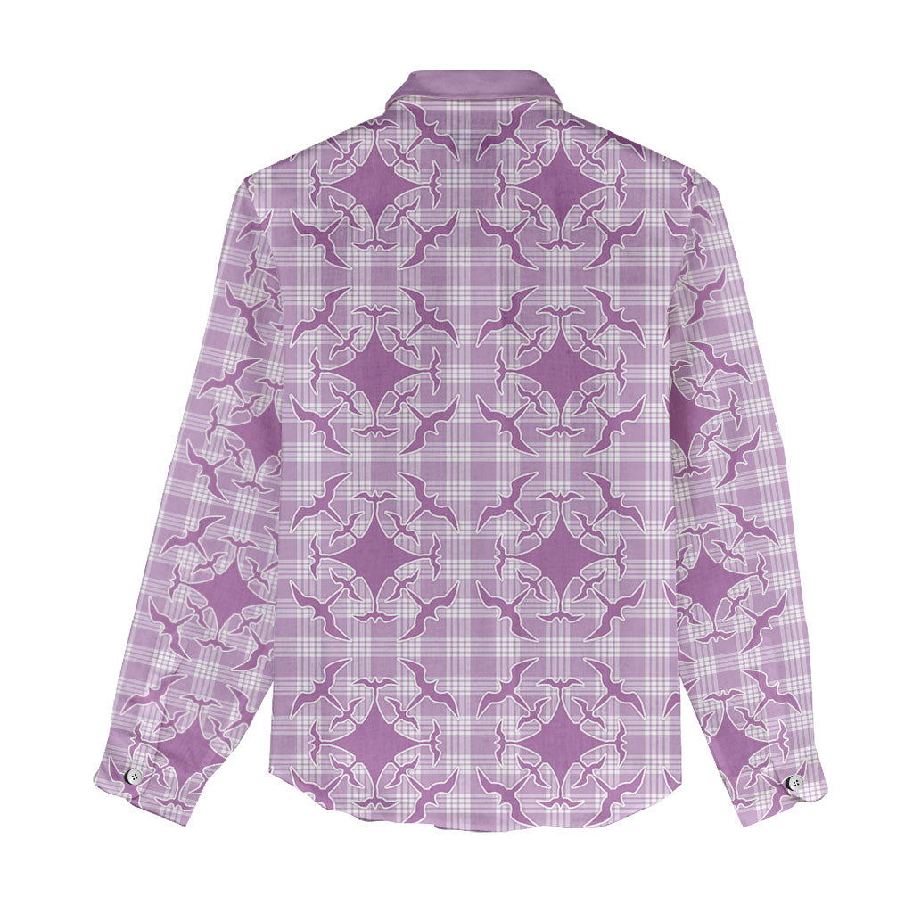 Poni Hawaii Iwa Bird Palaka Motifs Women Casual Shirt LT14 - Polynesian Pride