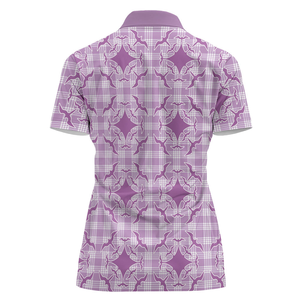 Poni Hawaii Iwa Bird Palaka Motifs Women Polo Shirt LT14 - Polynesian Pride