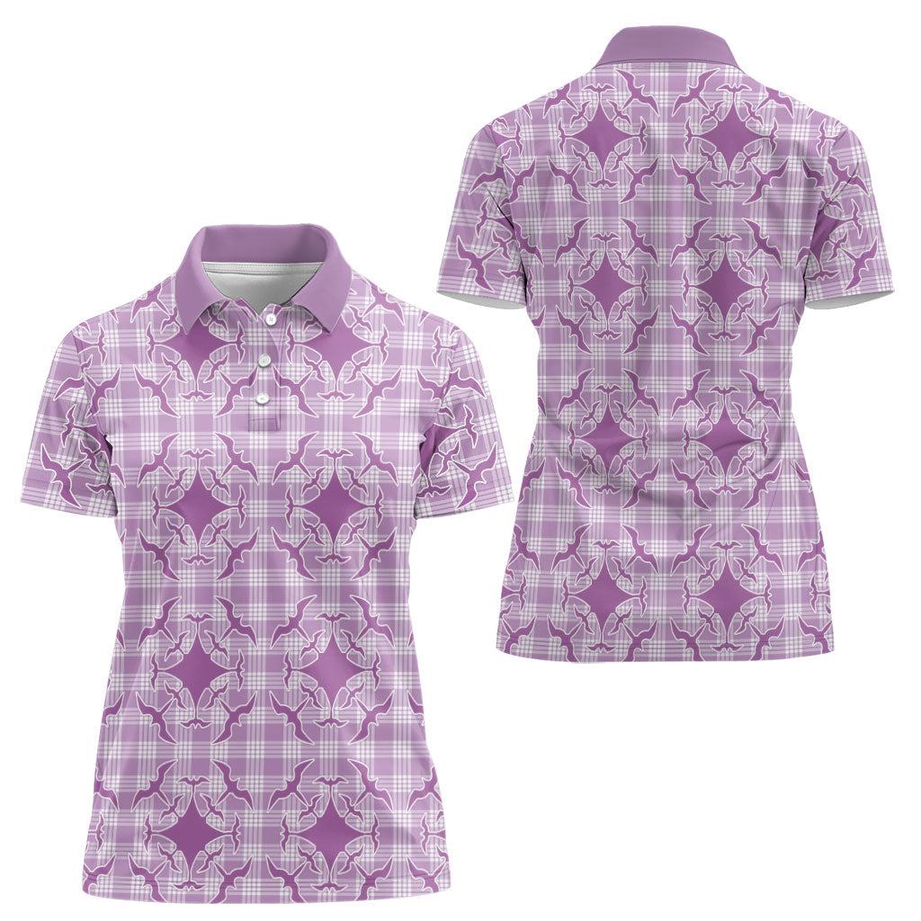 Poni Hawaii Iwa Bird Palaka Motifs Women Polo Shirt LT14 - Polynesian Pride