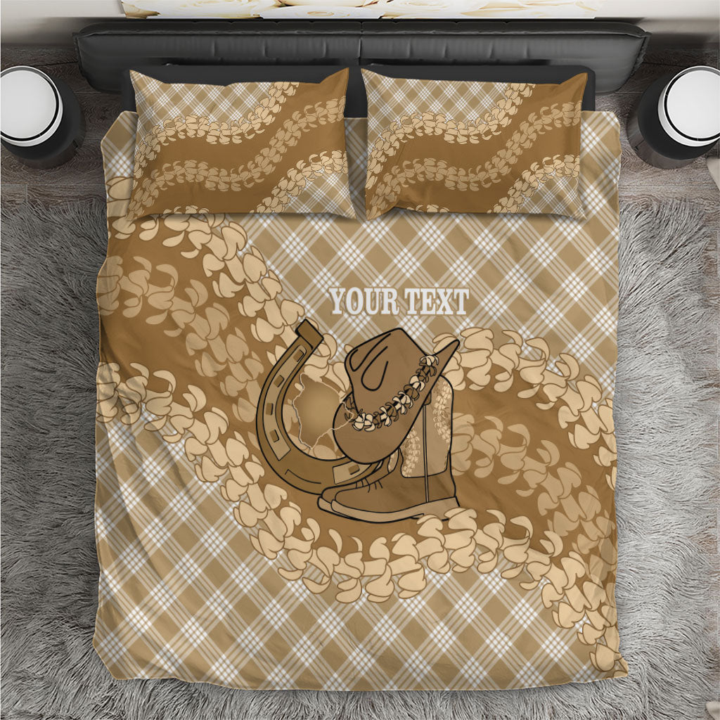 Makue Hawaii Cowboy Palaka Motifs Personalised Bedding Set Paniolo Festival Puakenikeni Lei