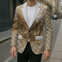 Makue Hawaii Cowboy Palaka Motifs Personalised Blazer Paniolo Festival Puakenikeni Lei LT14 - Polynesian Pride