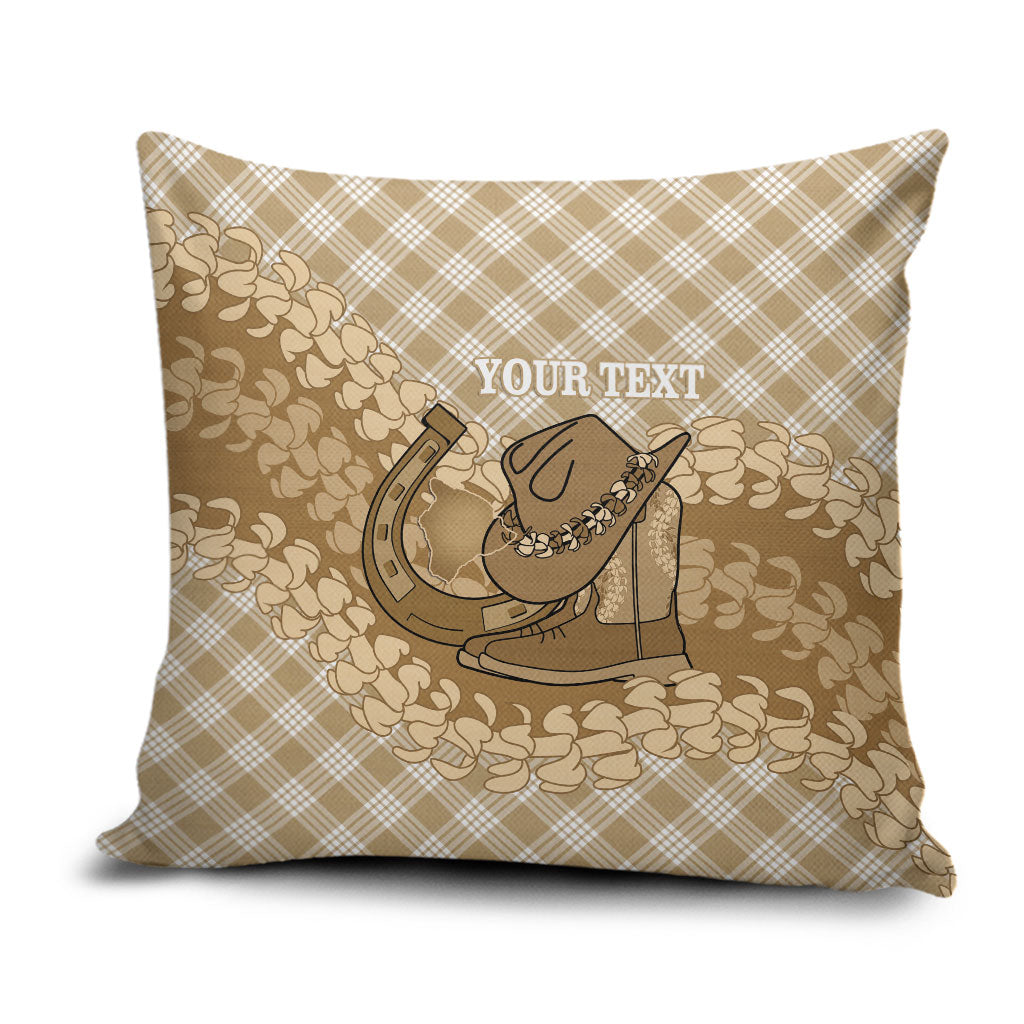 Makue Hawaii Cowboy Palaka Motifs Personalised Pillow Cover Paniolo Festival Puakenikeni Lei
