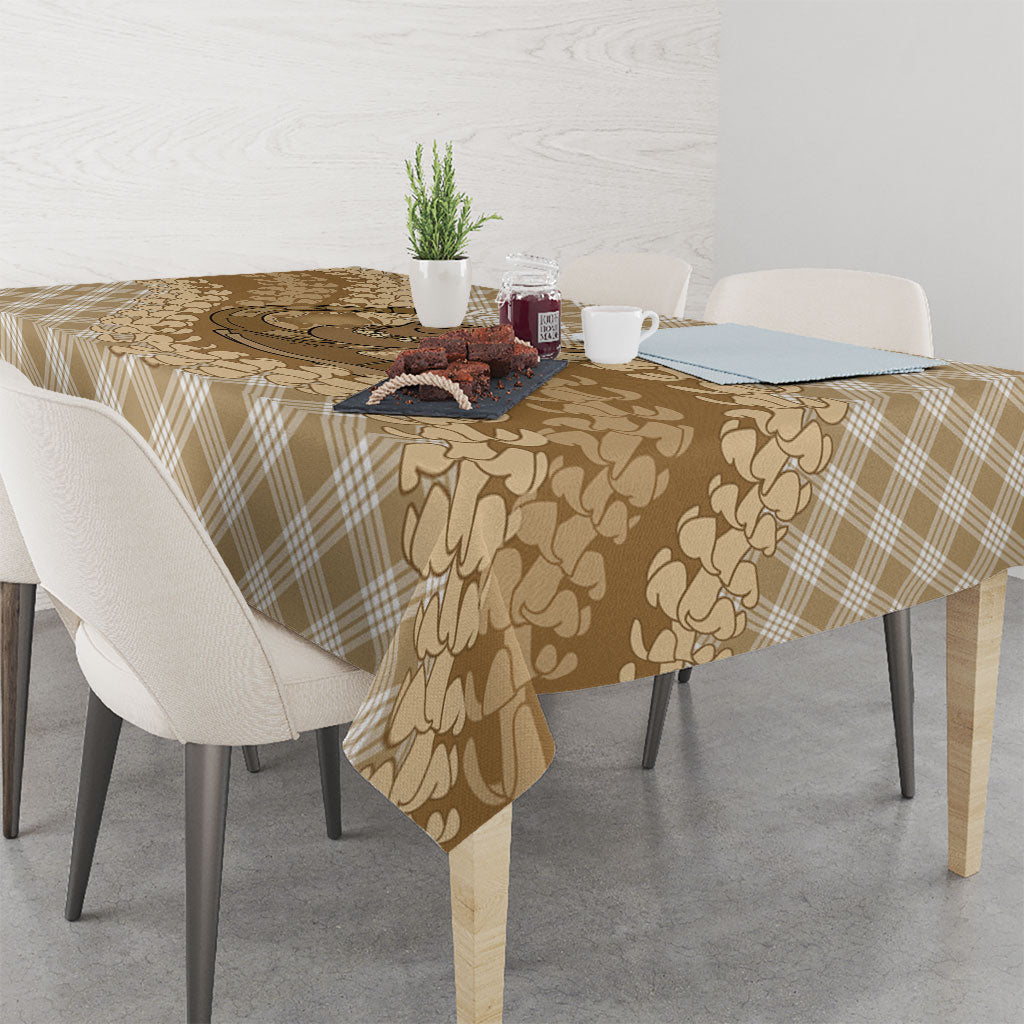 Makue Hawaii Cowboy Palaka Motifs Personalised Tablecloth Paniolo Festival Puakenikeni Lei LT14 - Polynesian Pride