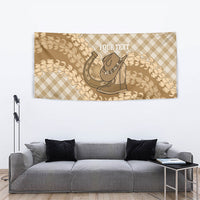 Makue Hawaii Cowboy Palaka Motifs Personalised Tapestry Paniolo Festival Puakenikeni Lei LT14 - Polynesian Pride