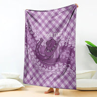 Poni Hawaii Cowboy Palaka Motifs Personalised Blanket Paniolo Festival Puakenikeni Lei LT14 - Polynesian Pride