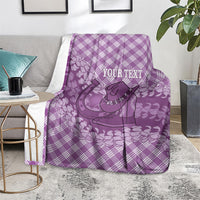 Poni Hawaii Cowboy Palaka Motifs Personalised Blanket Paniolo Festival Puakenikeni Lei LT14 - Polynesian Pride