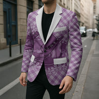 Poni Hawaii Cowboy Palaka Motifs Personalised Blazer Paniolo Festival Puakenikeni Lei LT14 - Polynesian Pride
