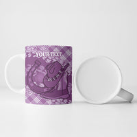 Poni Hawaii Cowboy Palaka Motifs Personalised Ceramic Mug Paniolo Festival Puakenikeni Lei LT14 - Polynesian Pride