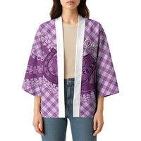 Poni Hawaii Cowboy Palaka Motifs Personalised Kimono Paniolo Festival Puakenikeni Lei LT14 - Polynesian Pride