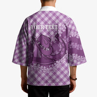 Poni Hawaii Cowboy Palaka Motifs Personalised Kimono Paniolo Festival Puakenikeni Lei LT14 - Polynesian Pride