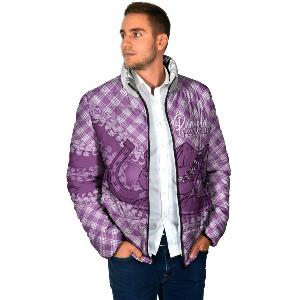 Poni Hawaii Cowboy Palaka Motifs Personalised Padded Jacket Paniolo Festival Puakenikeni Lei LT14 - Polynesian Pride