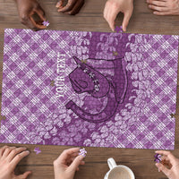 Poni Hawaii Cowboy Palaka Motifs Personalised Puzzle Paniolo Festival Puakenikeni Lei LT14 - Polynesian Pride
