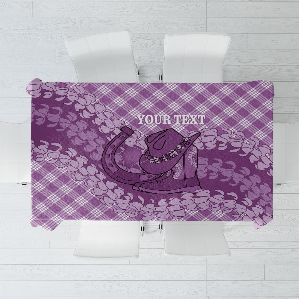 Poni Hawaii Cowboy Palaka Motifs Personalised Tablecloth Paniolo Festival Puakenikeni Lei