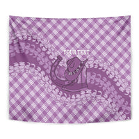 Poni Hawaii Cowboy Palaka Motifs Personalised Tapestry Paniolo Festival Puakenikeni Lei LT14 - Polynesian Pride