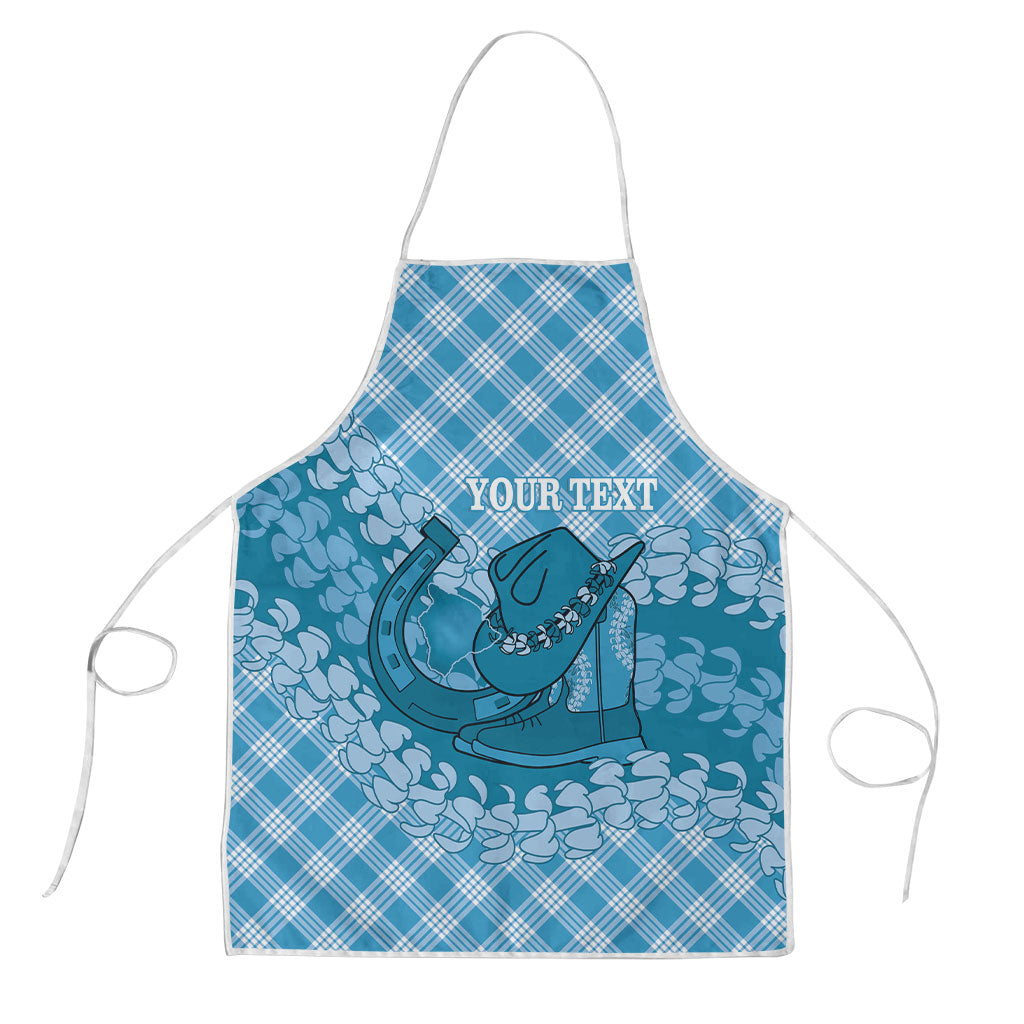 Polu Hawaii Cowboy Palaka Motifs Personalised Apron Paniolo Festival Puakenikeni Lei
