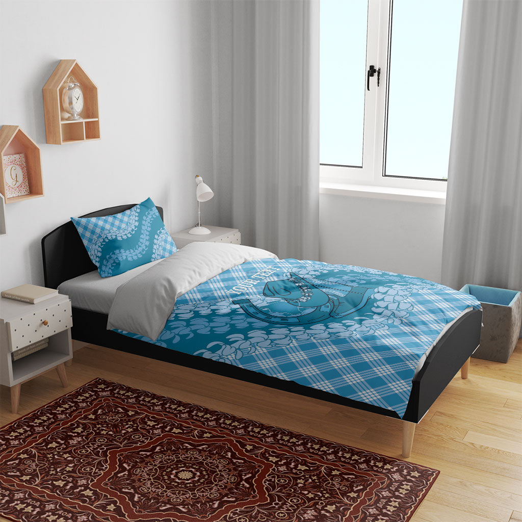 Polu Hawaii Cowboy Palaka Motifs Personalised Bedding Set Paniolo Festival Puakenikeni Lei LT14 - Polynesian Pride