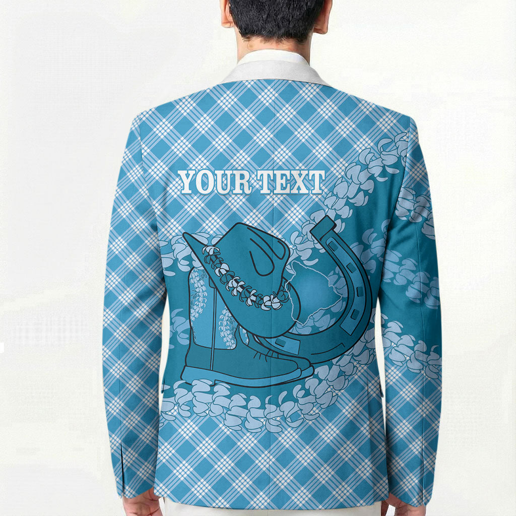 Polu Hawaii Cowboy Palaka Motifs Personalised Blazer Paniolo Festival Puakenikeni Lei LT14 - Polynesian Pride