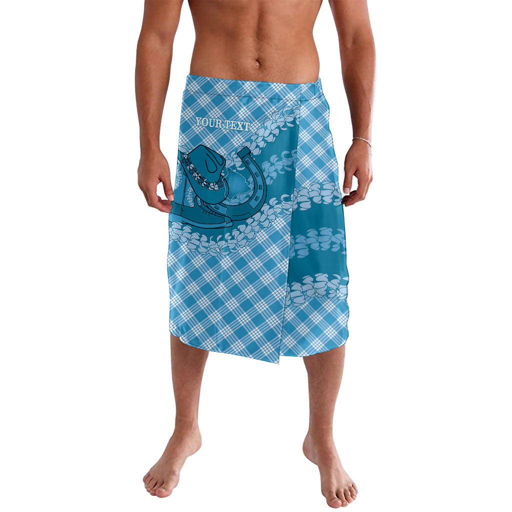 Polu Hawaii Cowboy Palaka Motifs Personalised Lavalava Paniolo Festival Puakenikeni Lei
