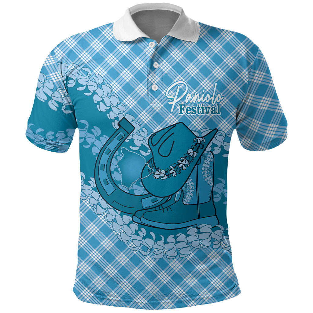 Polu Hawaii Cowboy Palaka Motifs Personalised Polo Shirt Paniolo Festival Puakenikeni Lei