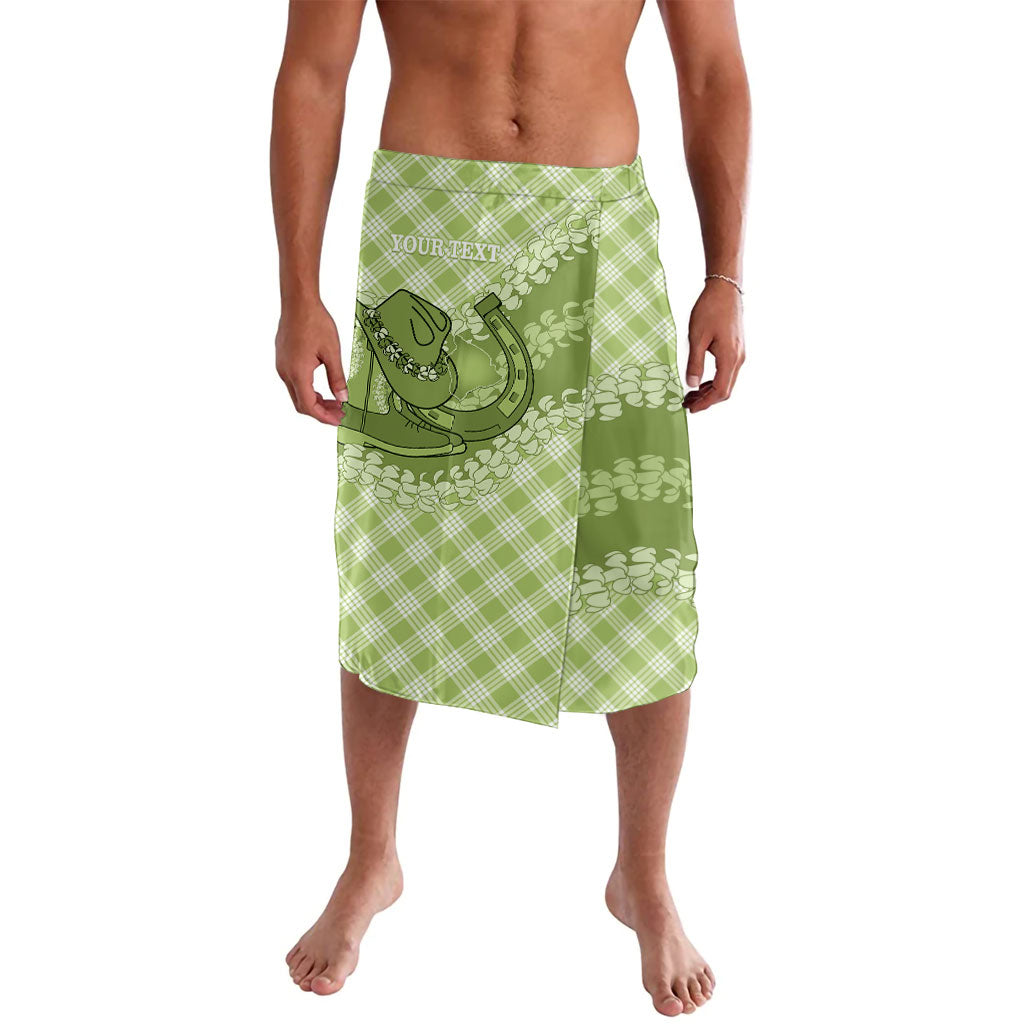 Omaomao Hawaii Cowboy Palaka Motifs Personalised Lavalava Paniolo Festival Puakenikeni Lei