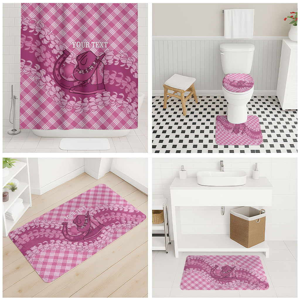 Alaka Hawaii Cowboy Palaka Motifs Personalised Bathroom Set Paniolo Festival Puakenikeni Lei LT14 - Polynesian Pride