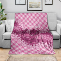 Alaka Hawaii Cowboy Palaka Motifs Personalised Blanket Paniolo Festival Puakenikeni Lei LT14 - Polynesian Pride