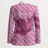 Alaka Hawaii Cowboy Palaka Motifs Personalised Blazer Paniolo Festival Puakenikeni Lei LT14 - Polynesian Pride