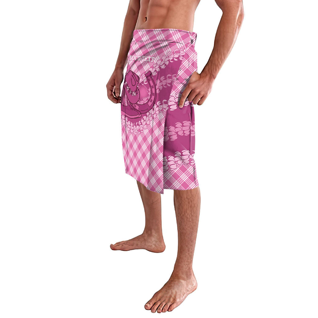 Alaka Hawaii Cowboy Palaka Motifs Personalised Lavalava Paniolo Festival Puakenikeni Lei LT14 - Polynesian Pride