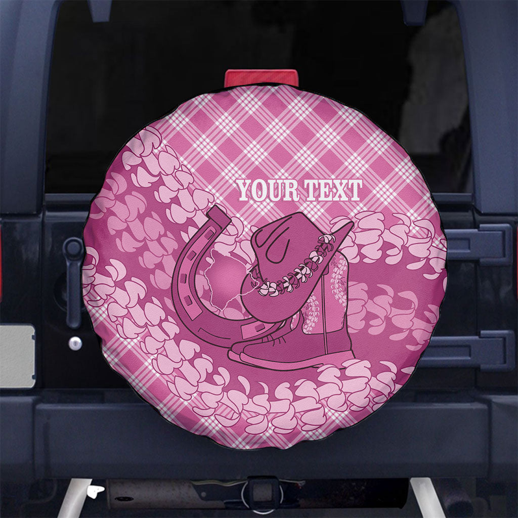 Alaka Hawaii Cowboy Palaka Motifs Personalised Spare Tire Cover Paniolo Festival Puakenikeni Lei